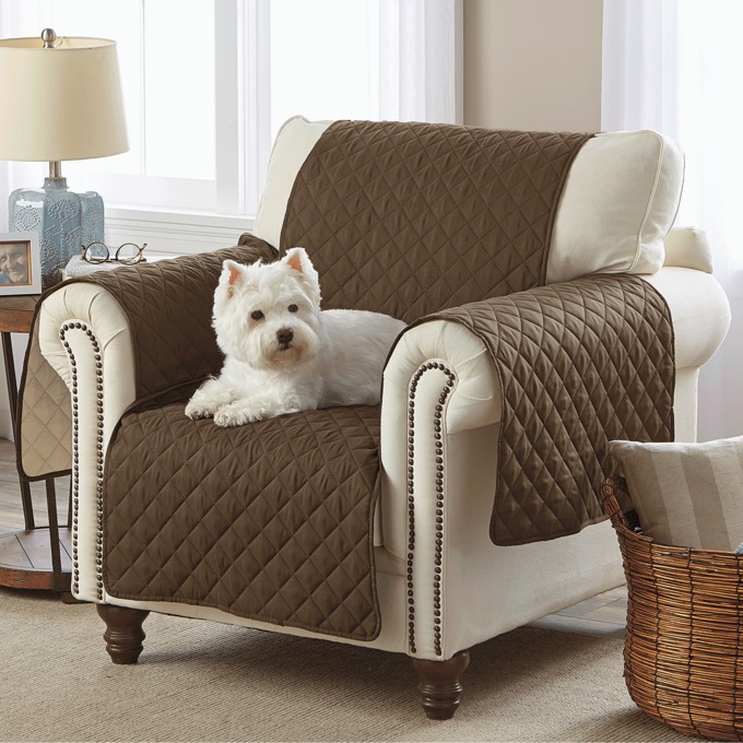 Color Connection Reversible Furniture Protector, Chocolate Khaki, large