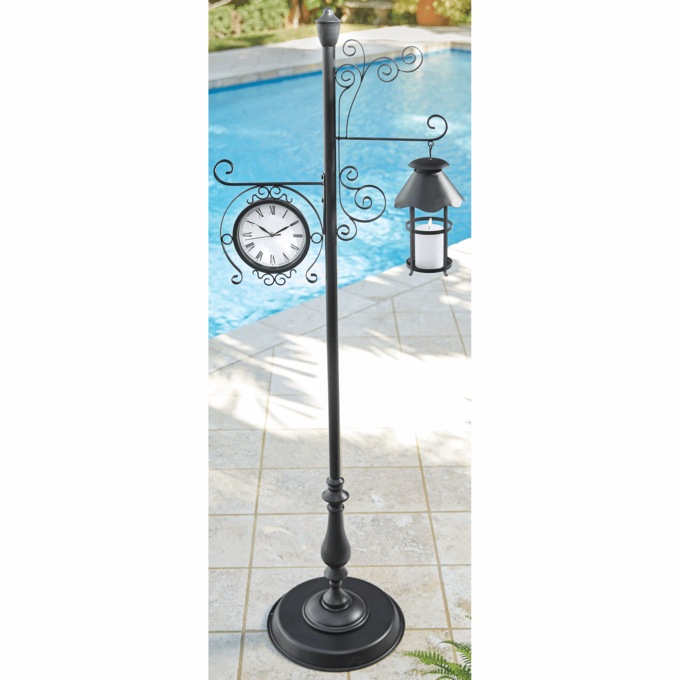 Pedestal Clock and Lantern, , large