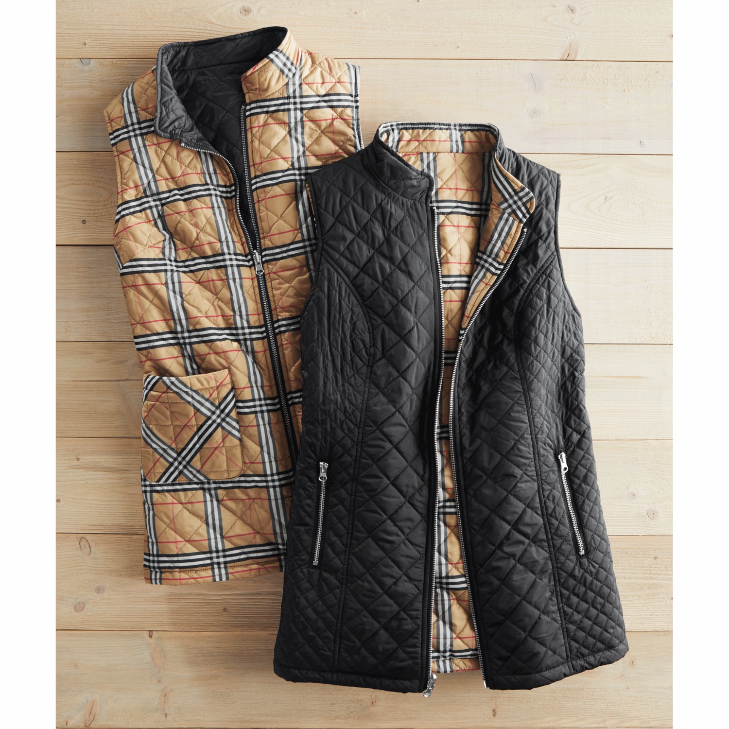トップス 700FILL Reversible Vest Kiton - Blue & Gray Reversible Vest | Mitchell Stores