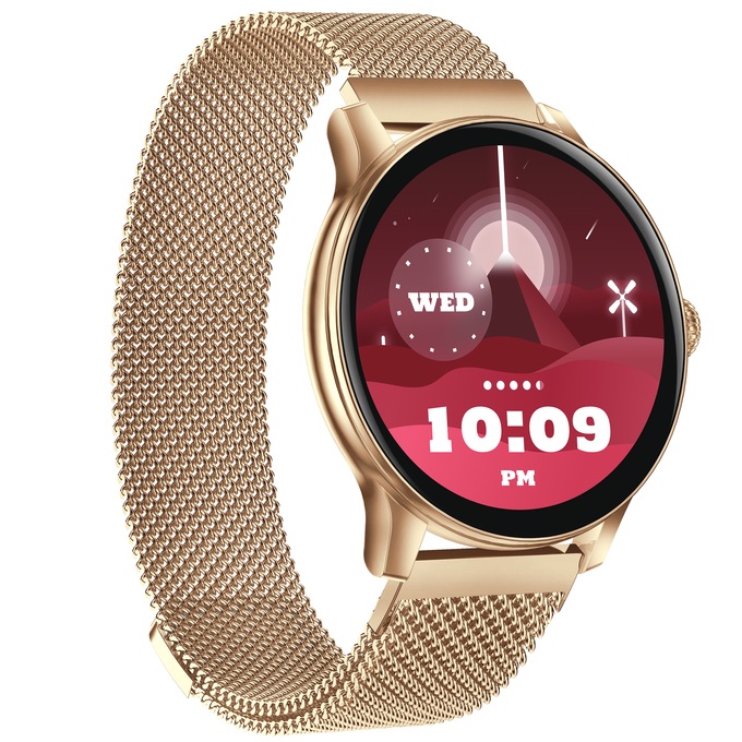 IG Round Smartwatch, Gold, large