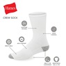 Hanes 12-Pack X-Temp Men's Crew Sock with Arch Support, White, large