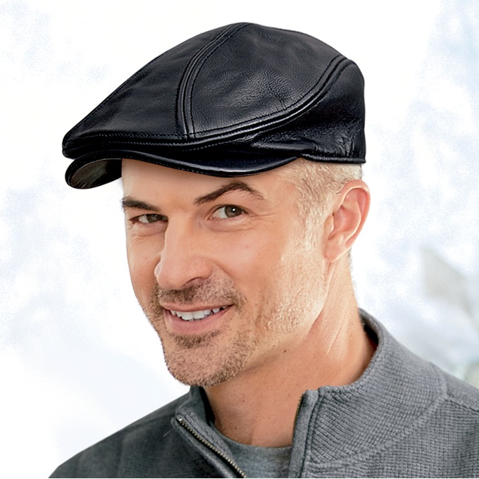 Leather Driving Cap, , large