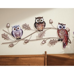Owl Trio Wall Art, , large