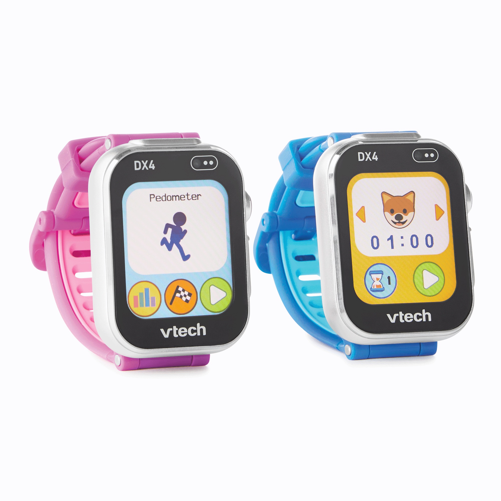 Montre Connectée Enfant VTech KidiZoom DX4 Noire - 16 En 1, écran Tactile, Appareil Photo, Jeux, Dès 5 Ans