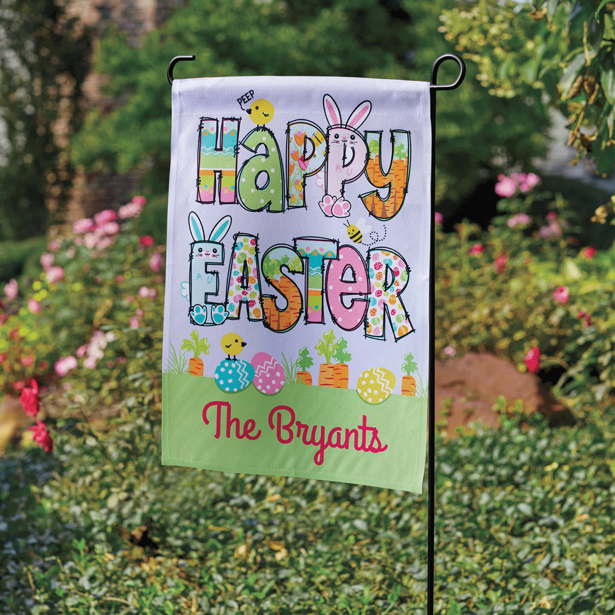 Personalized Spring Holiday Garden Flag, , large