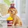 Patriotic Puppy with Lit Flowers, , large