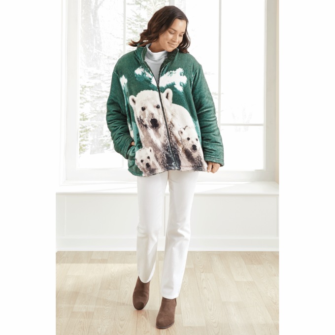 Sherpa Print Jacket, , large