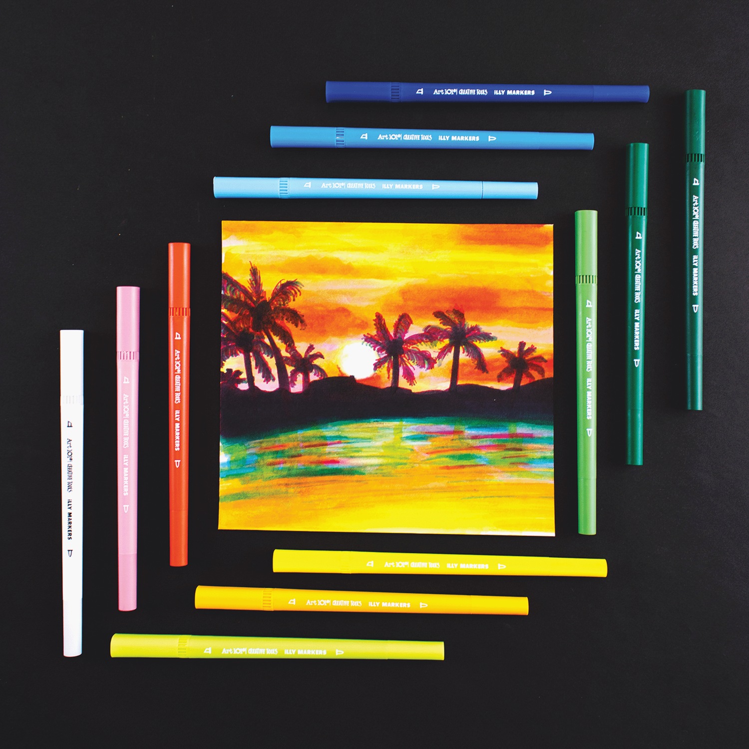 Art 101 36Piece DualTip Illy Markers Montgomery Ward