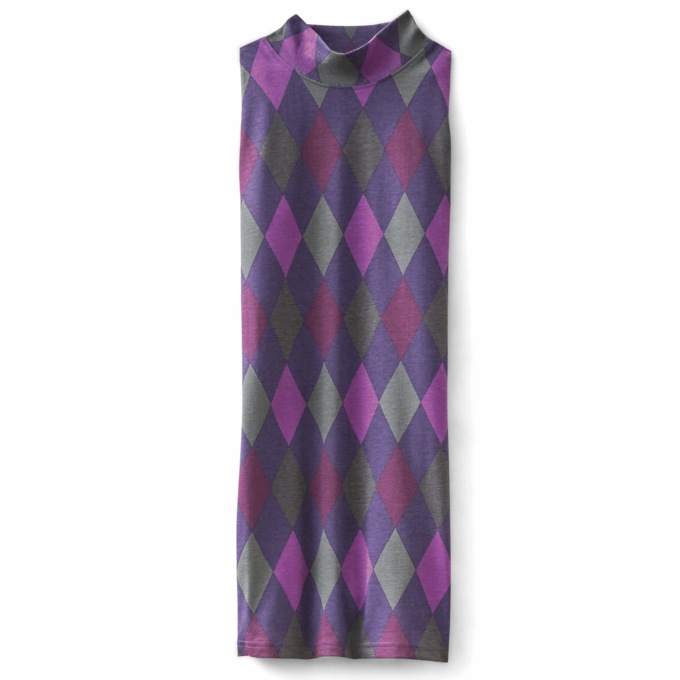 Sleeveless Mock Neck Top - Print, , large