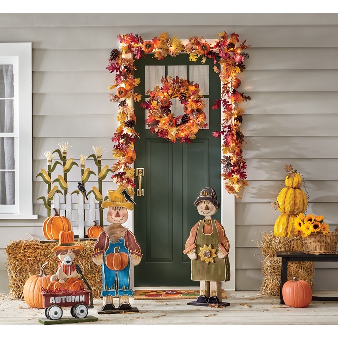 Carved Pumpkin Stack, , large