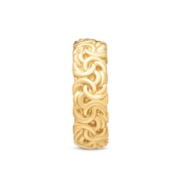 14K Gold Nano Diamond Resin Byzantine Band, , large