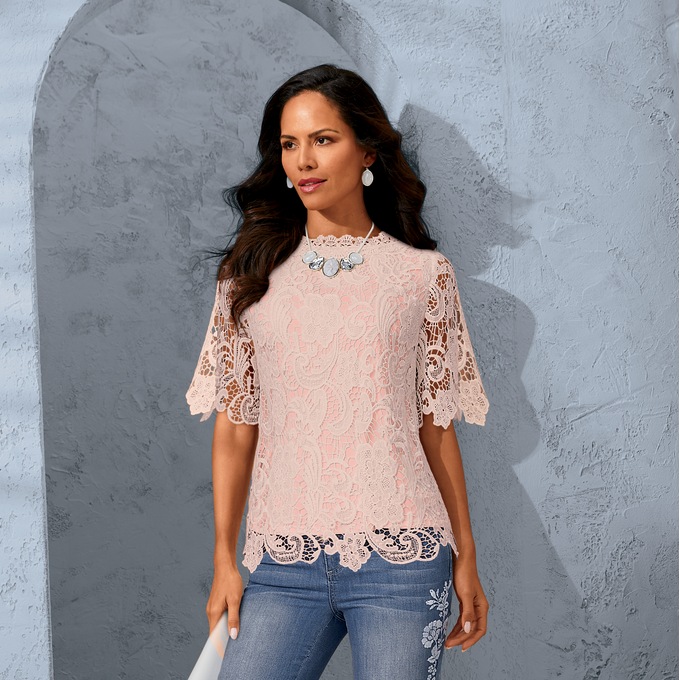 Sienna Lace Top, , large