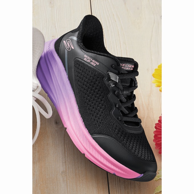 BOBS Slip-Ins Skillz Shoe by Skechers with Memory Foam and Heel Pillow, , large