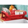 Ginny's Single-Tier Dish Rack with Tray, Delicious Red, large