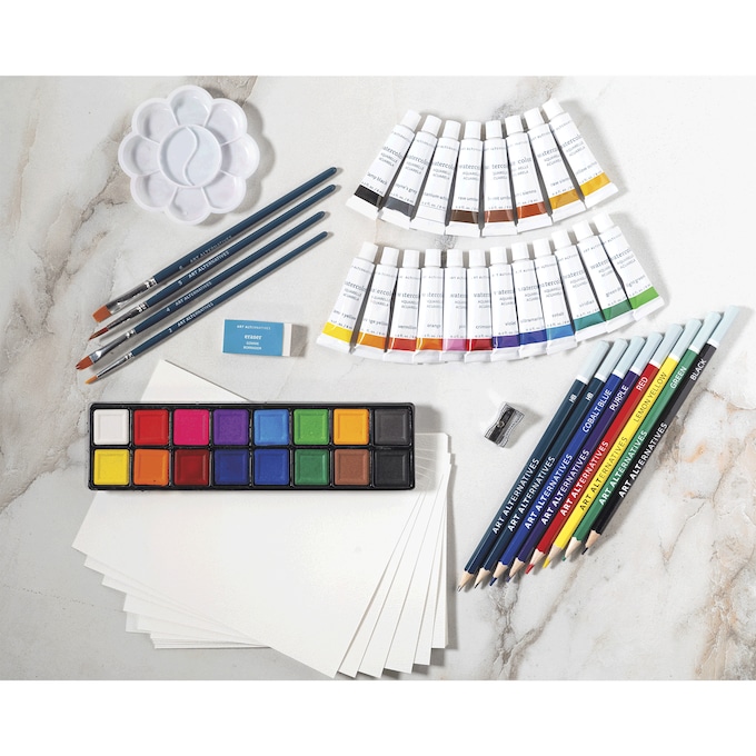 Art Alternatives 62-Piece Watercolor Art Set, , large
