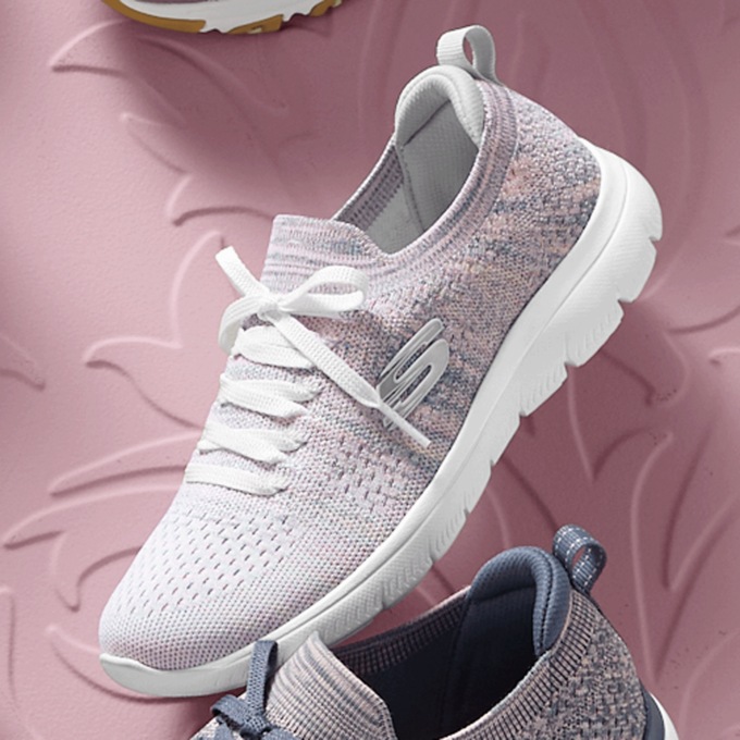 Skechers Women's Summits - Sweet Glow Shoe, White Multi, large