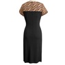 Animal Ruched Hardware Dress, , large