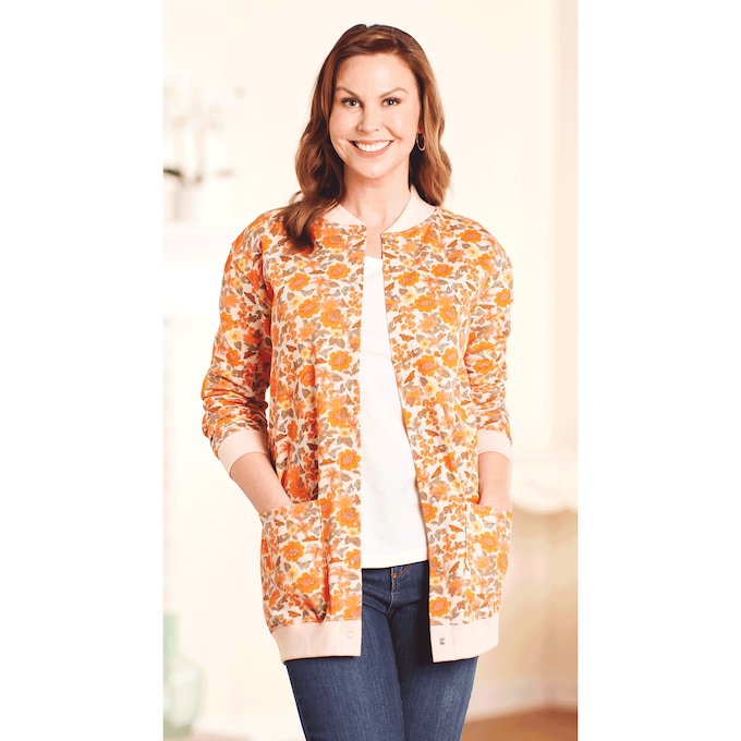 Snap-Front Cardigan, , large