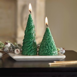 Set of 2 Christmas Tree Candles, , large