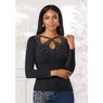 Katie Open-Cut Sweater, , large