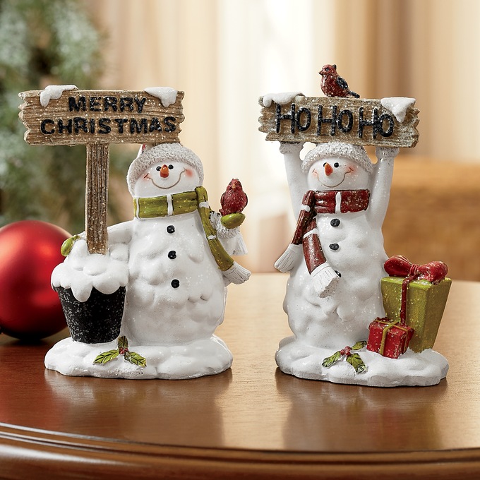 2-Piece Snowman with Sentiments Set, , large
