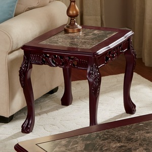 Hand-Carved End Table, , large