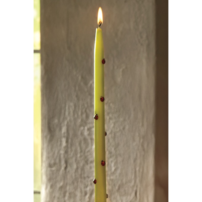 Set of 2 Icon Candle Tapers, Green, large