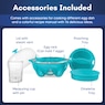 Elite Gourmet 7-Egg Cooker with Timer, Turquoise, large