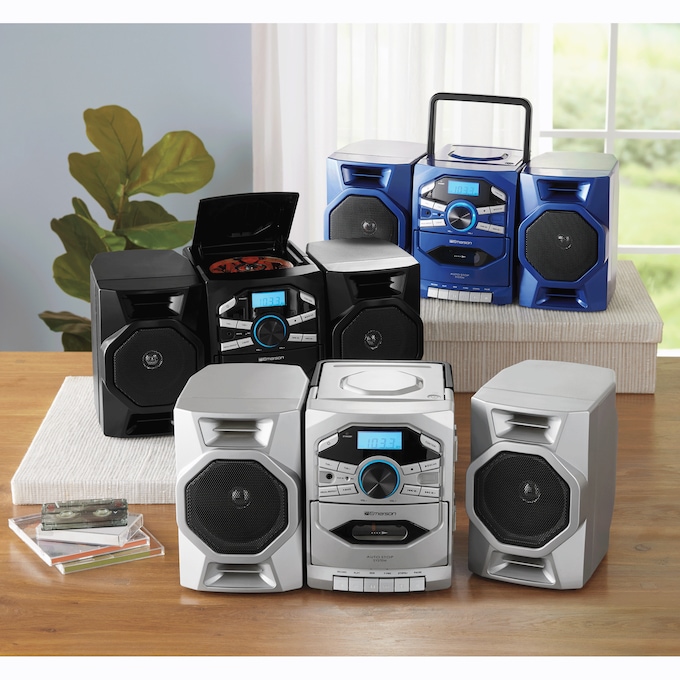 Emerson Portable CD/Cassette Stereo Boom Box, , large