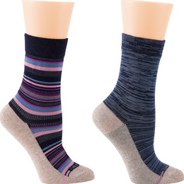 2-Pack Women&#39;s Comfort Compression Crew Socks, , large