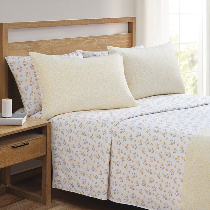 Turnstyle Microfiber Sheet Set, Dainty Floral, large
