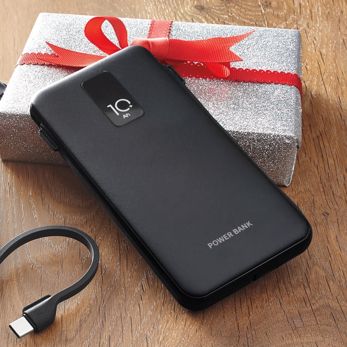Portable Power Bank with Cables, , large