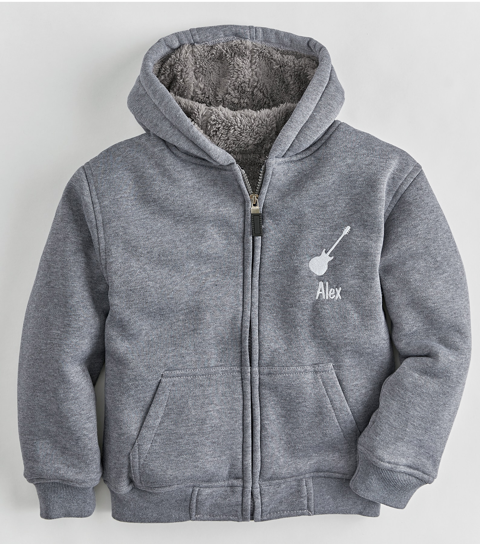 Sherpa lined zip hoodie clearance
