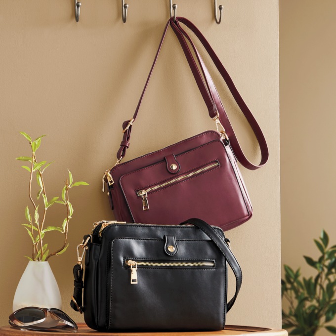 MC Triana II Faux Leather Crossbody, , large