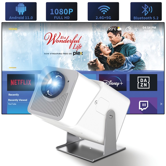 Intelligent Galaxy Mini LCD Projector, White, large