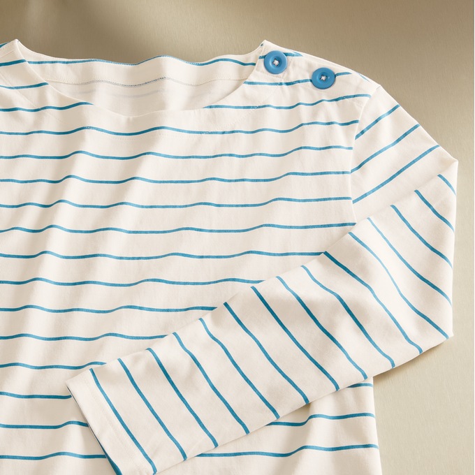 Signature Spring Long-Sleeve Tee, Delphinium Blue, large