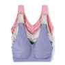 3-Pack Comfort Bras, Pastel Multi, large
