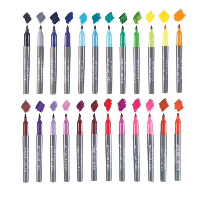 Art Alternatives 24-Piece Fine Permanent Marker Set, , large