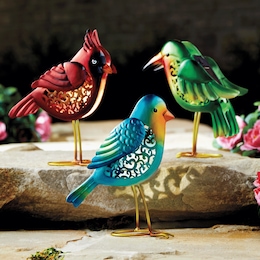 Set of 3 Solar Birds, , large