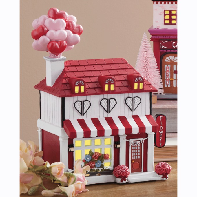 Lit Valentine Village, , large