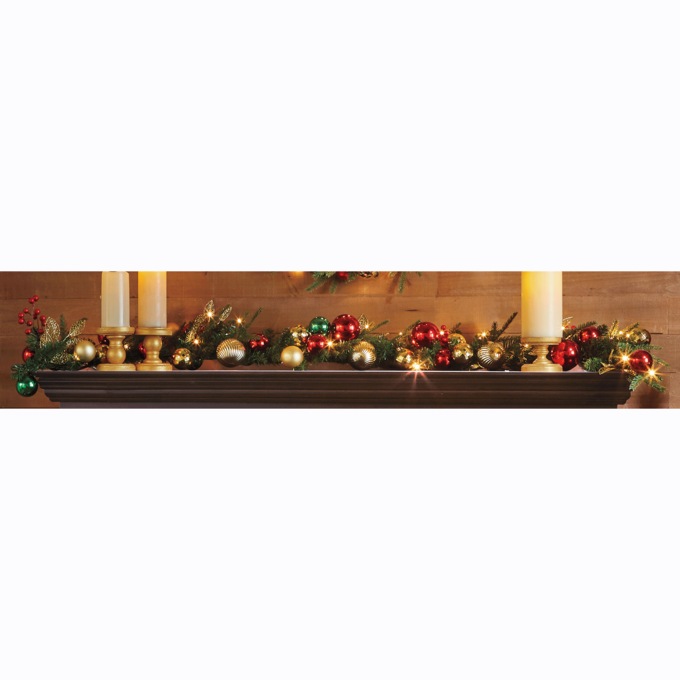 Lit Classic Ornament Garland, , large