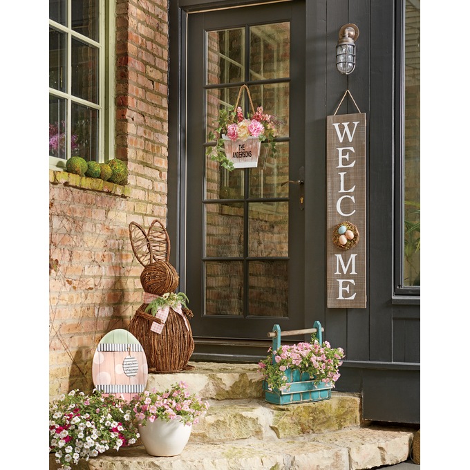 Rattan Bunny With Bow Montgomery Ward