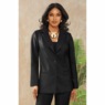 Stevee Faux-Leather Blazer, , large