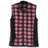 Buffalo Plaid Colorblock Fleece Vest, , large