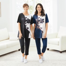 Colorblock Capri Set, , large