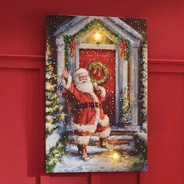 Light Up Santa Claus Canvas, , large
