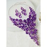 Crystal Bib Necklace and Earring Set, , large
