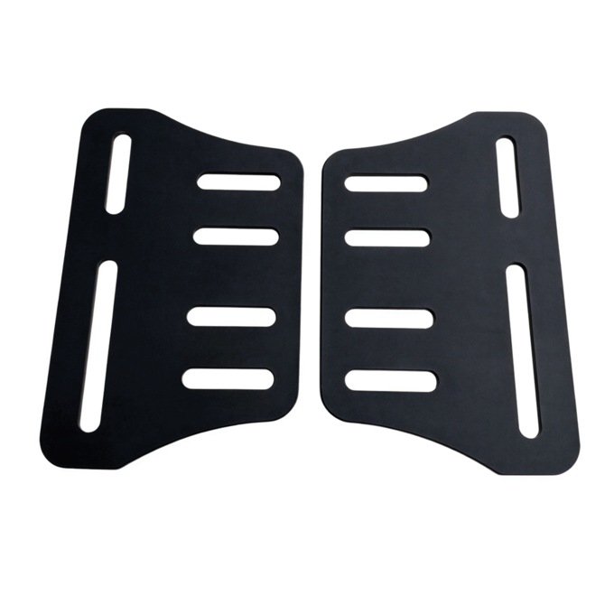 Heavy-Duty Headboard Modification Plates - Set of 2, Black, large