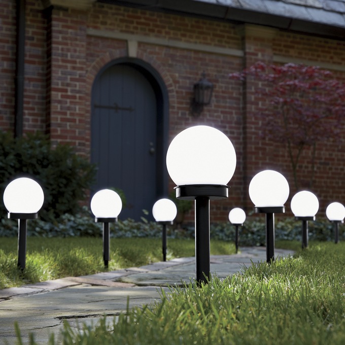 Set Of 4 Solar Globe Lights