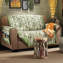 Bamboo Print Furniture Protector, , large